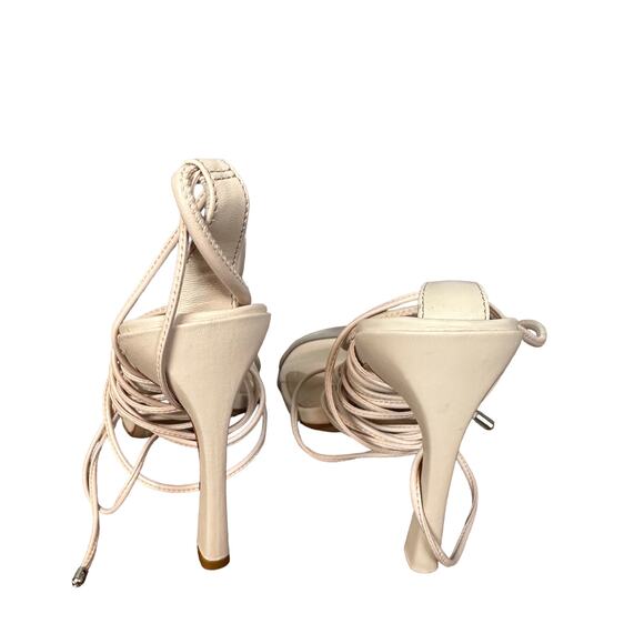 Schutz PInk Ankle Wrap Sandal SIZE 8 Jessie Gladiator Heel Leather $118 NEW - Picture 5 of 12